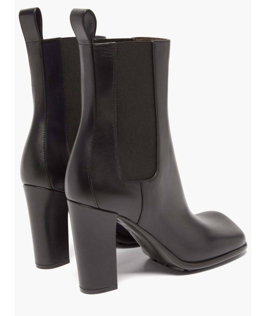 BOTTEGA VENETA Черные кожаные ботильоны, фото 5