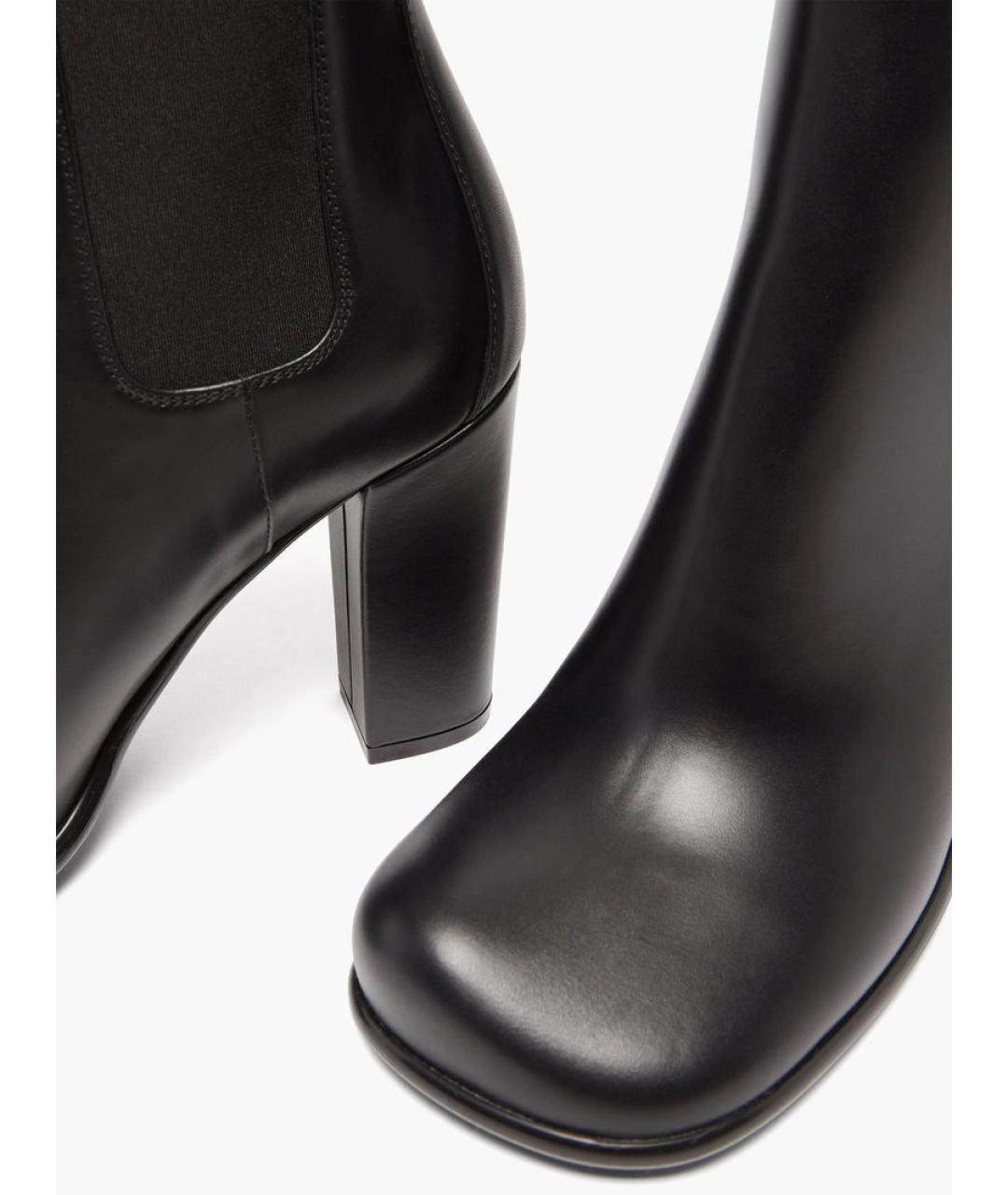 BOTTEGA VENETA Черные кожаные ботильоны, фото 4