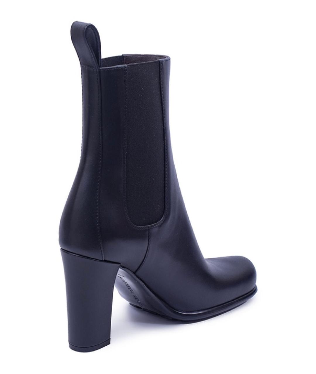 BOTTEGA VENETA Черные кожаные ботильоны, фото 8