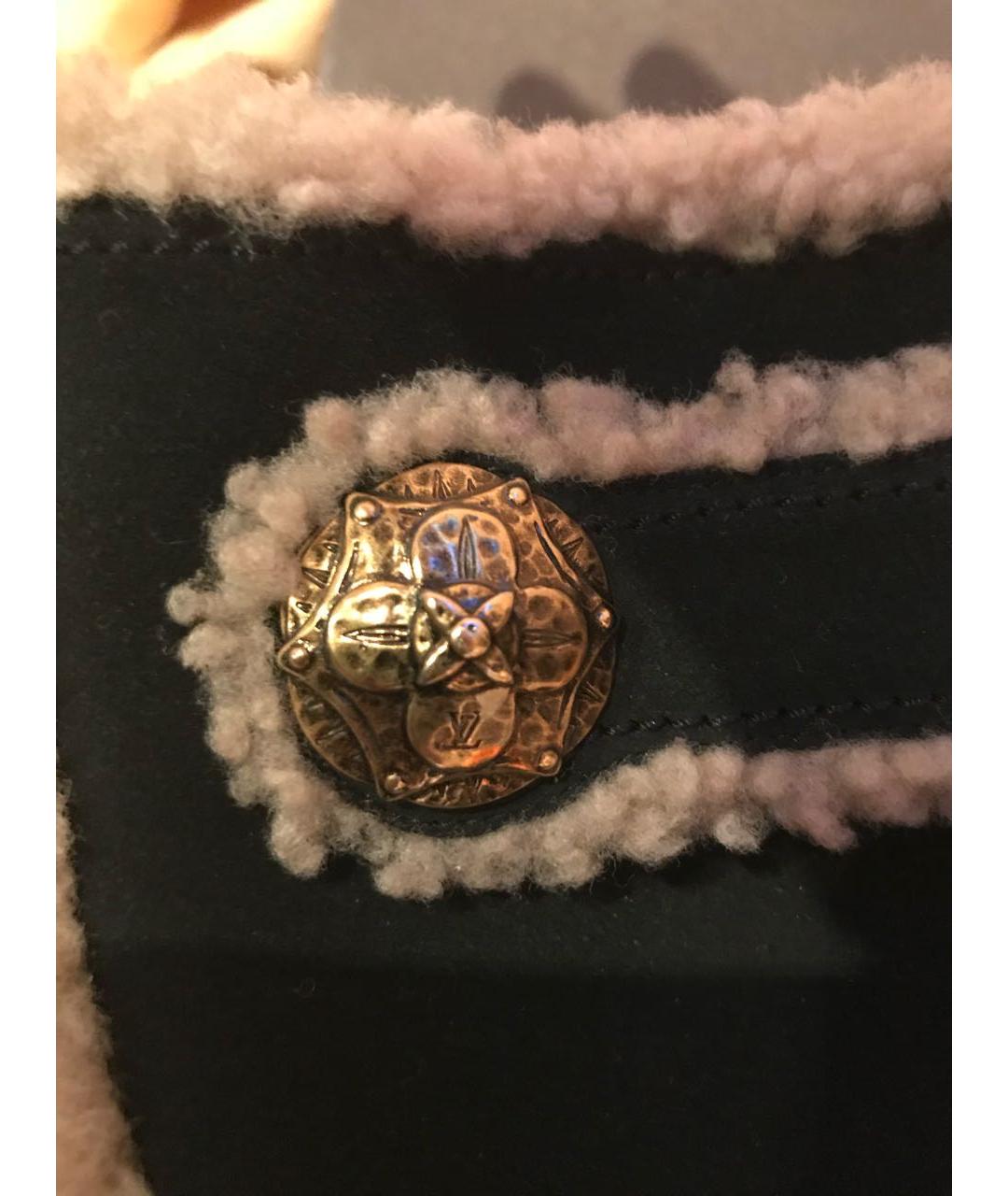 LOUIS VUITTON Темно-синие замшевые сапоги, фото 6