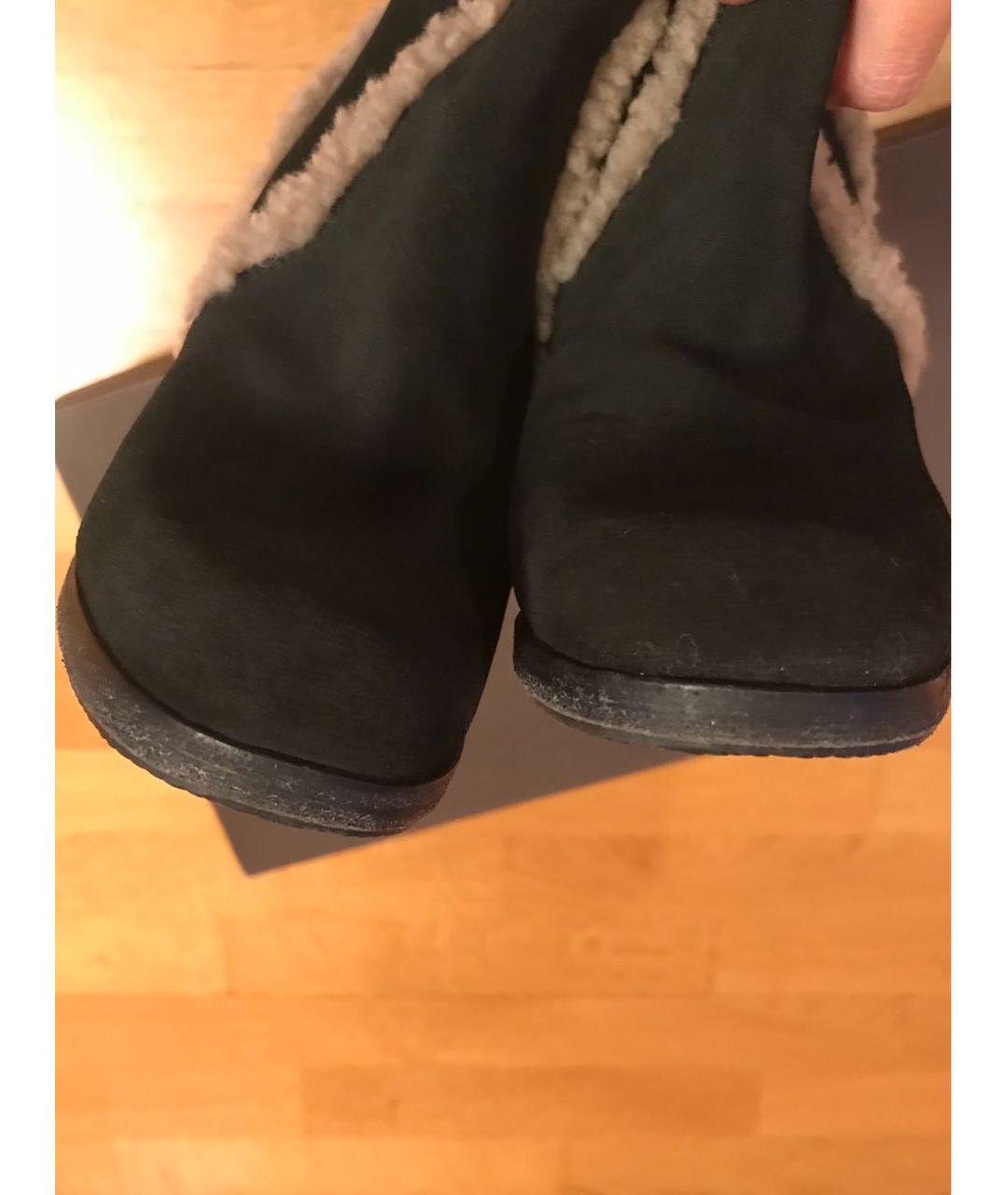 LOUIS VUITTON Темно-синие замшевые сапоги, фото 4