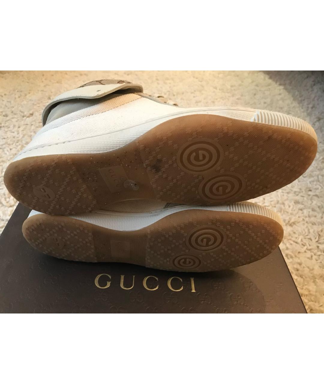 GUCCI Бежевые замшевые кеды, фото 8