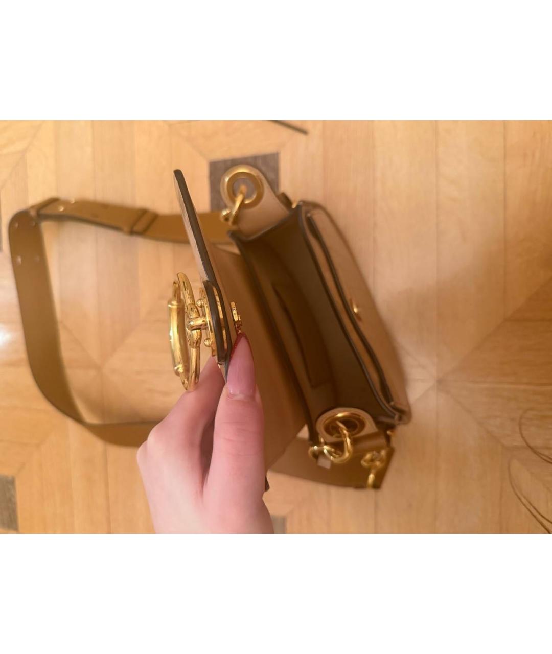 CHLOE Бежевая кожаная сумка через плечо, фото 4