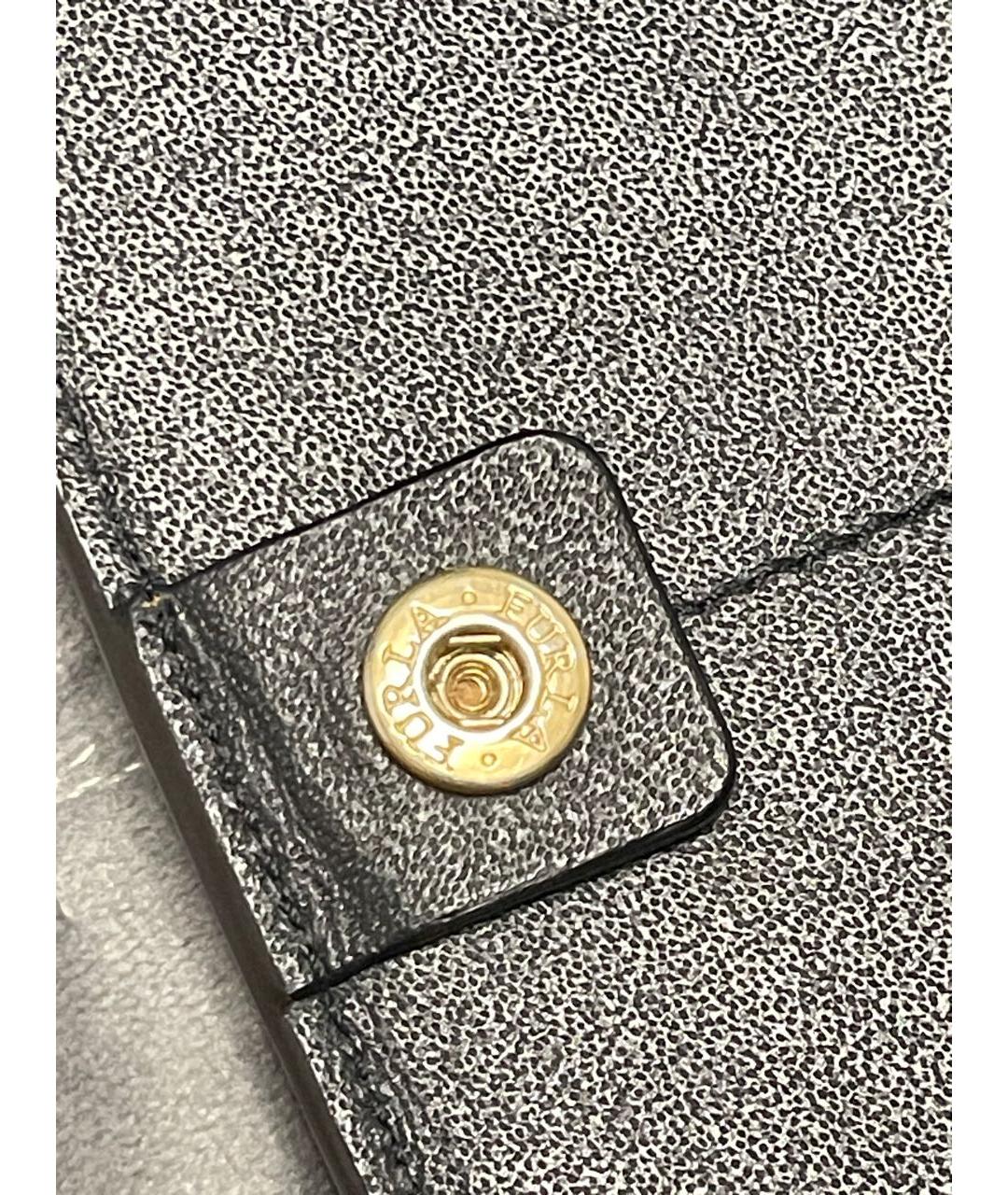 FURLA Черный кожаный кошелек, фото 6