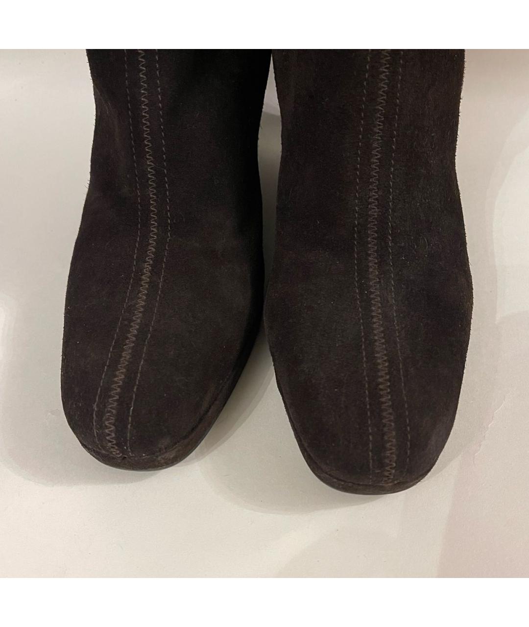 PRADA Коричневые замшевые полусапоги, фото 2