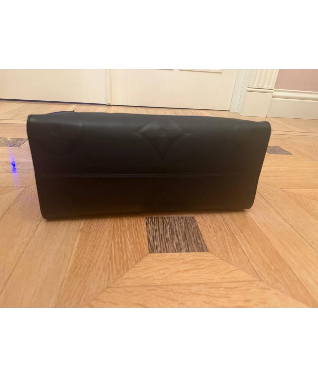 LOUIS VUITTON Черная кожаная сумка тоут, фото 3