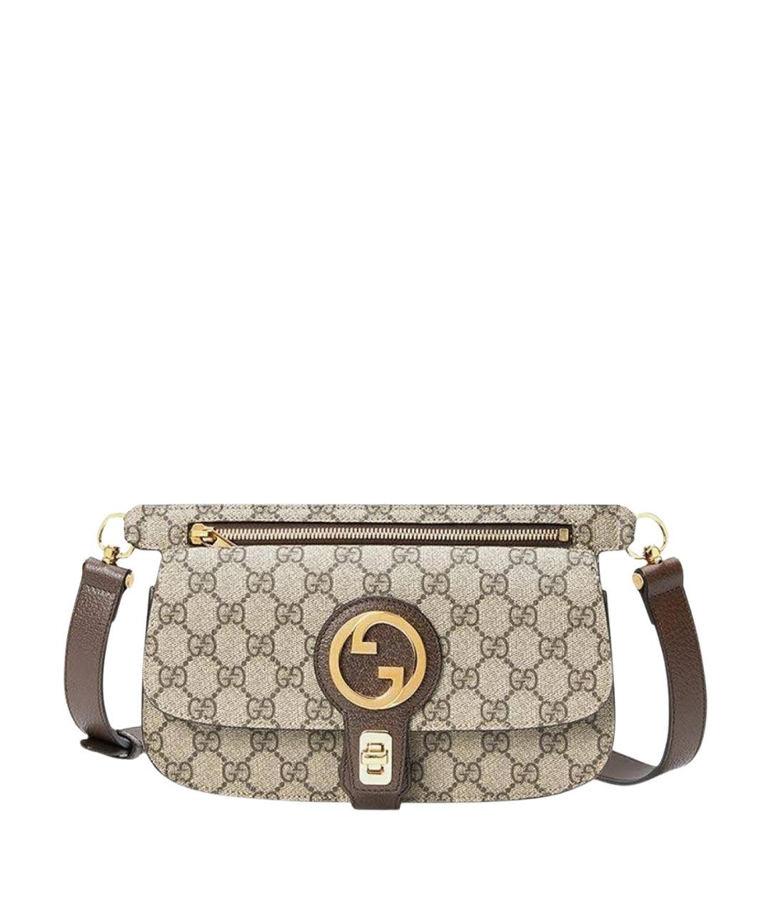 GUCCI Серая кожаная поясная сумка, фото 1