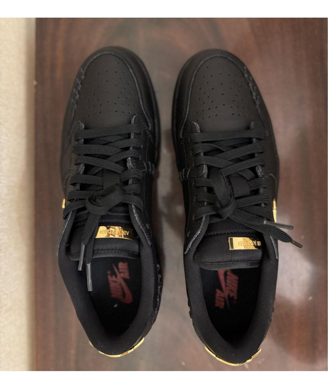 JORDAN Черные кожаные кроссовки, фото 3