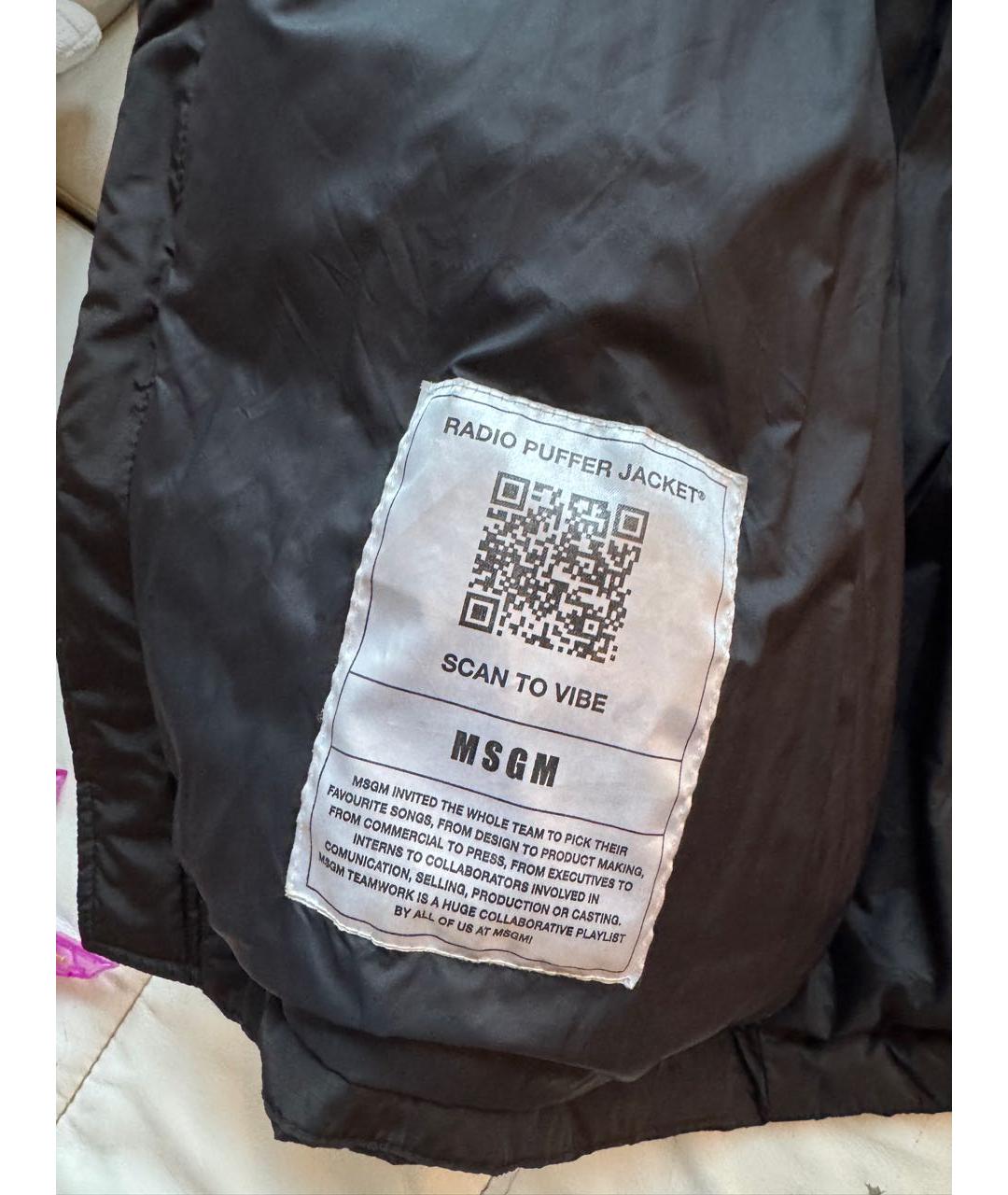 MSGM Черная полиэстеровая куртка, фото 3