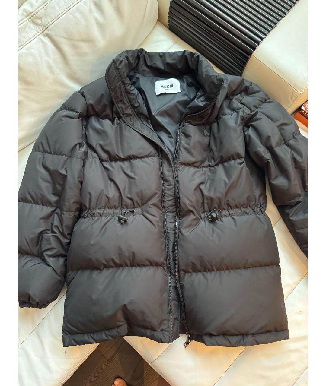 MSGM Черная полиэстеровая куртка, фото 6