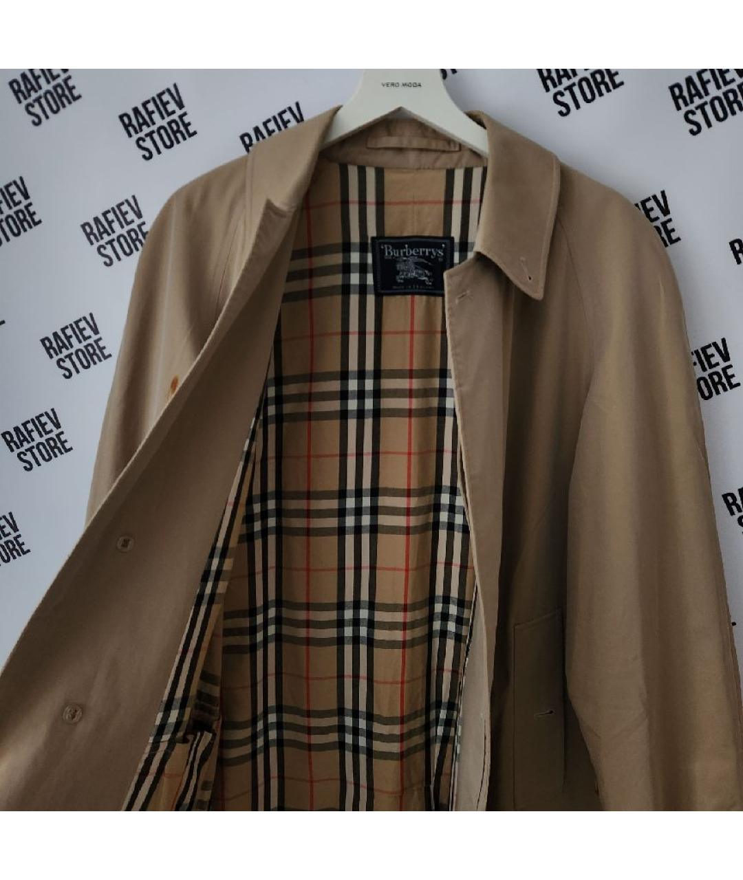 BURBERRY Коричневое хлопковое пальто, фото 3