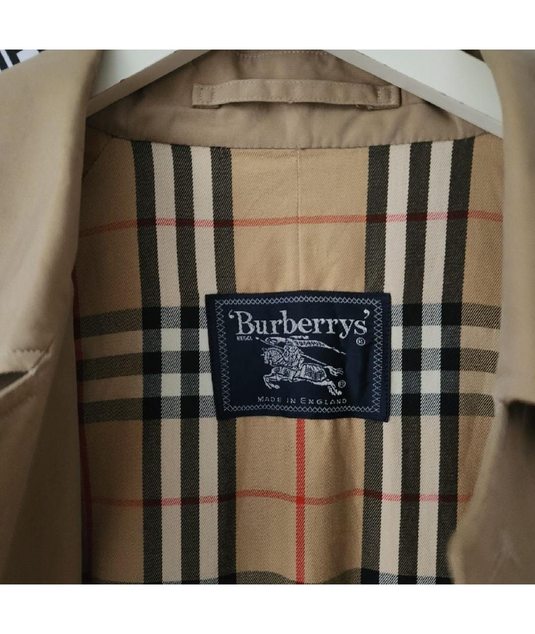 BURBERRY Коричневое хлопковое пальто, фото 4