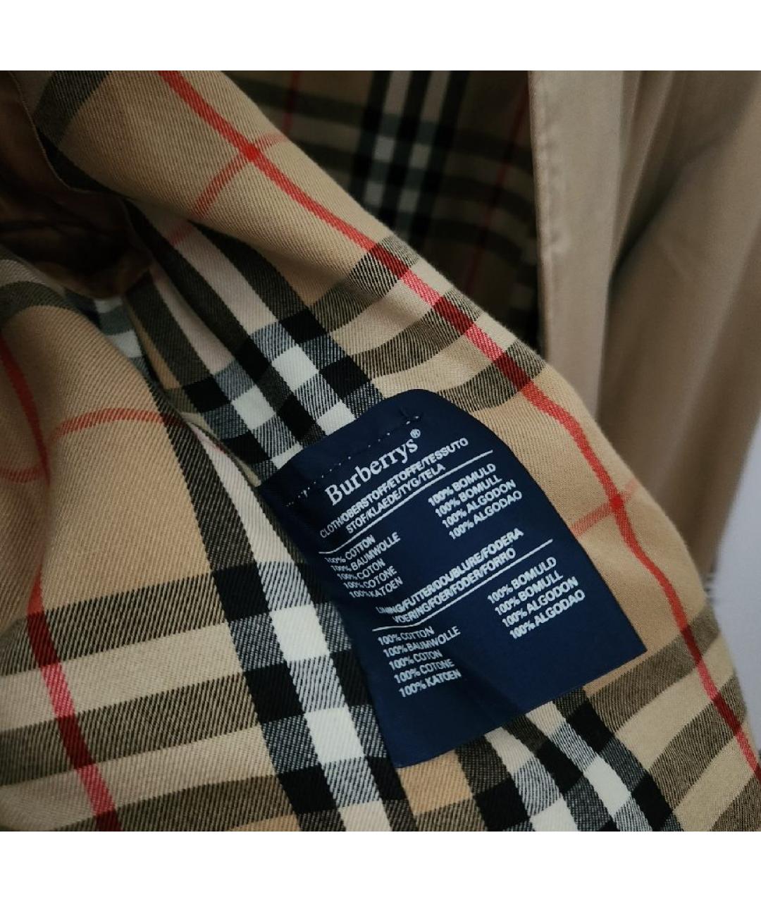 BURBERRY Коричневое хлопковое пальто, фото 5