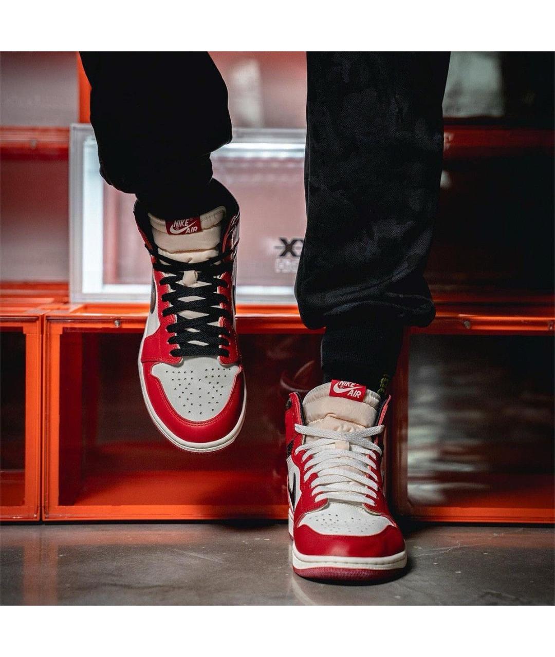 NIKE Красные высокие кроссовки / кеды, фото 3