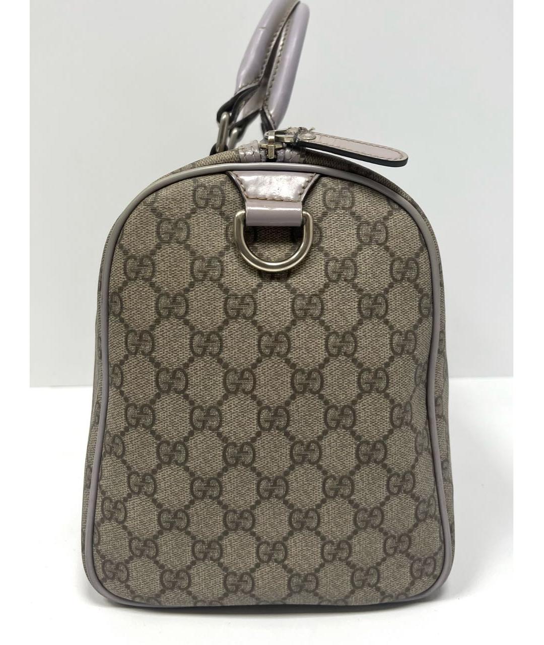 GUCCI Бежевая кожаная сумка с короткими ручками, фото 5