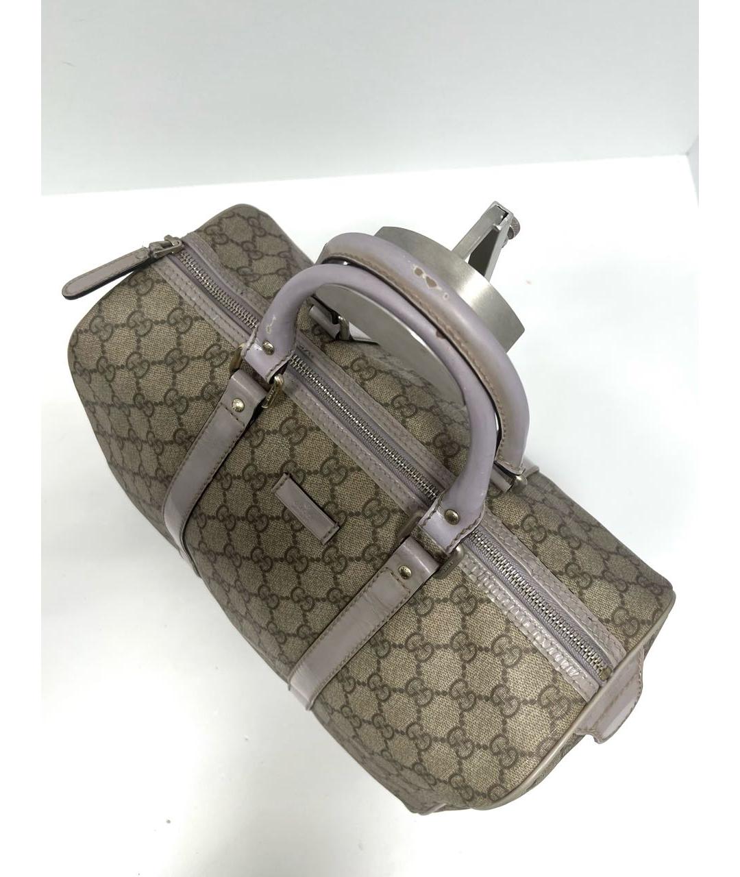 GUCCI Бежевая кожаная сумка с короткими ручками, фото 4