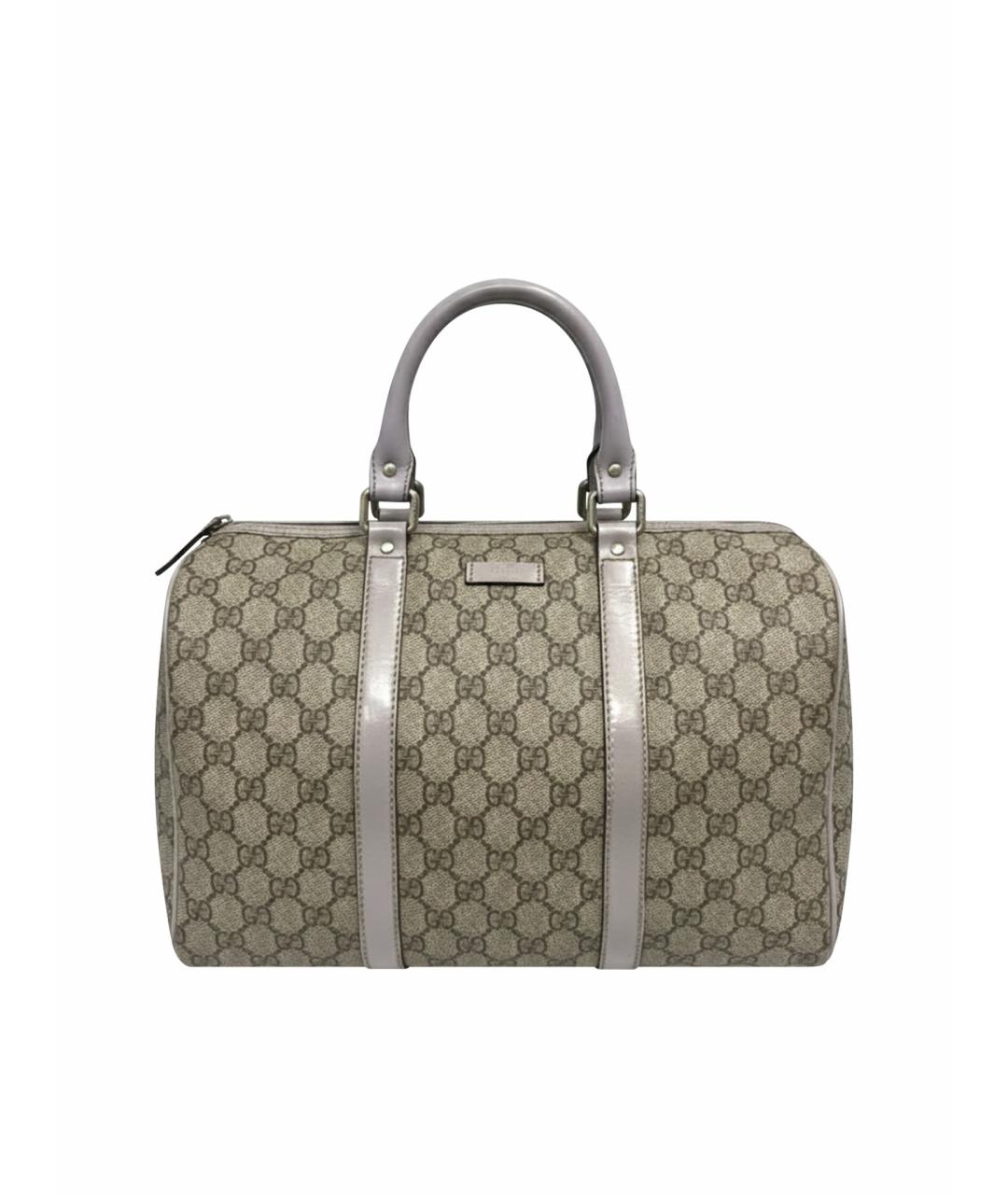 GUCCI Бежевая кожаная сумка с короткими ручками, фото 1