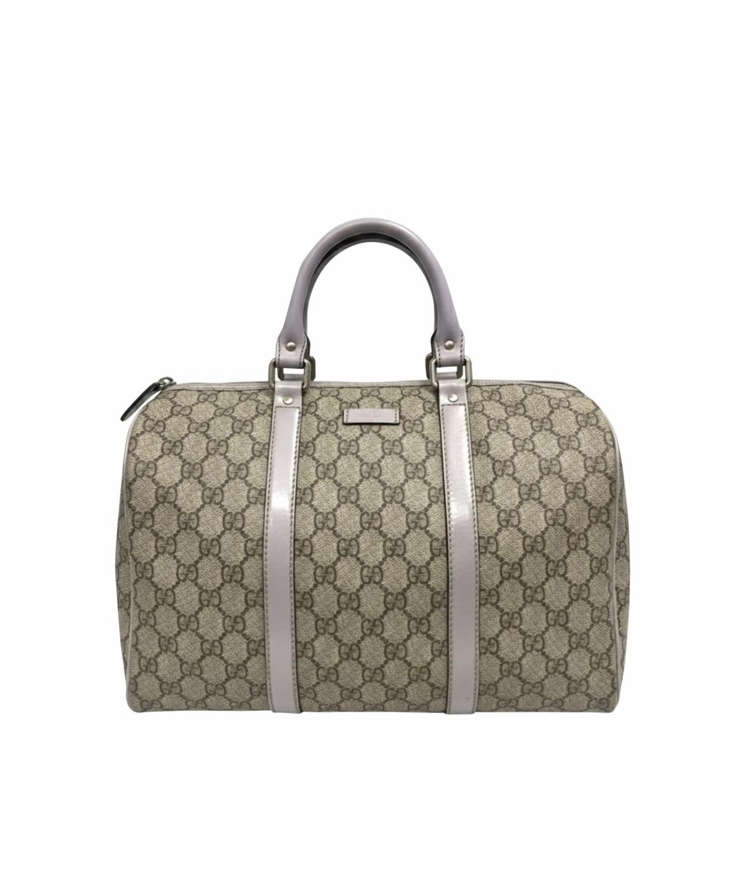 GUCCI Бежевая кожаная сумка с короткими ручками, фото 8