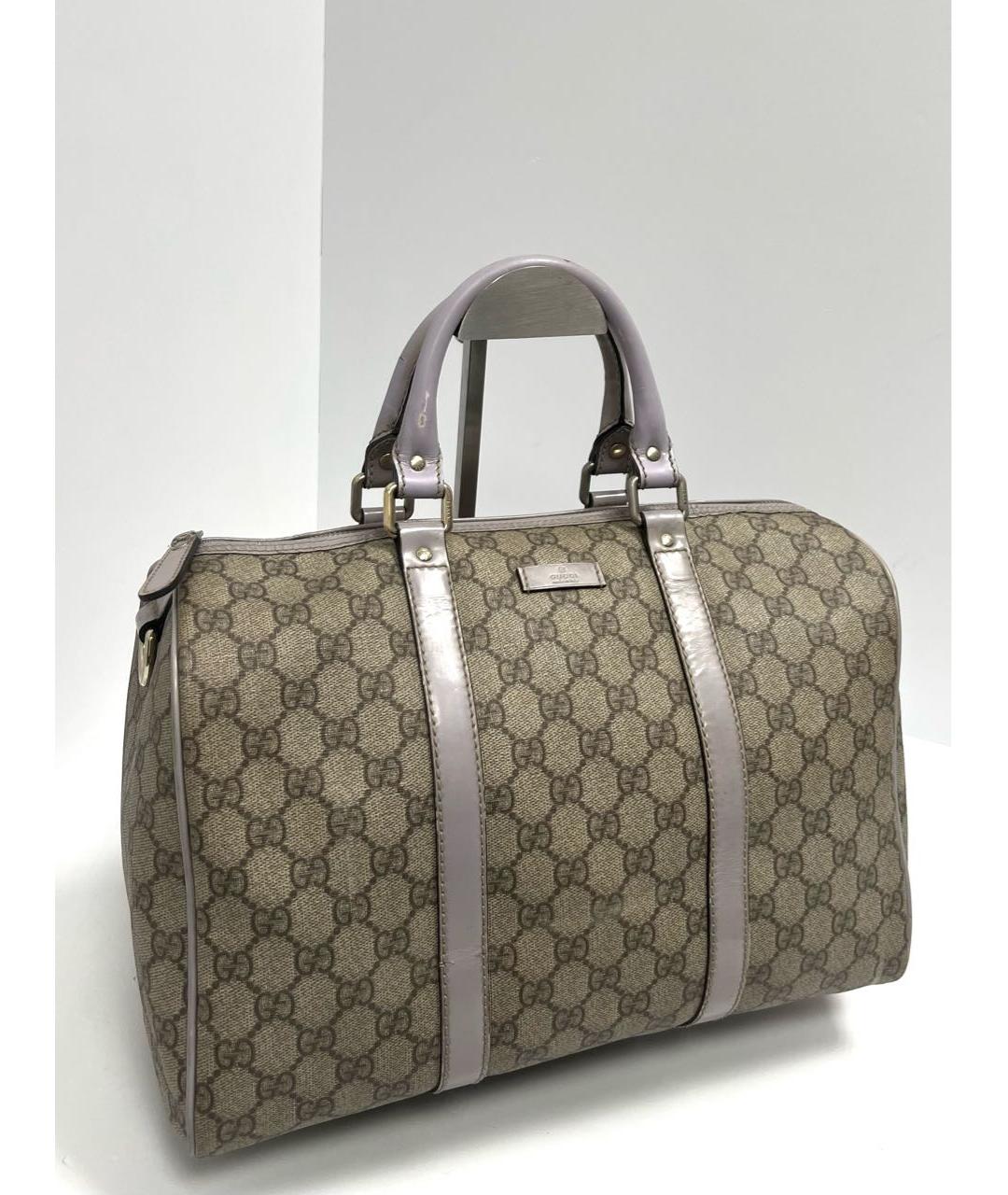 GUCCI Бежевая кожаная сумка с короткими ручками, фото 2