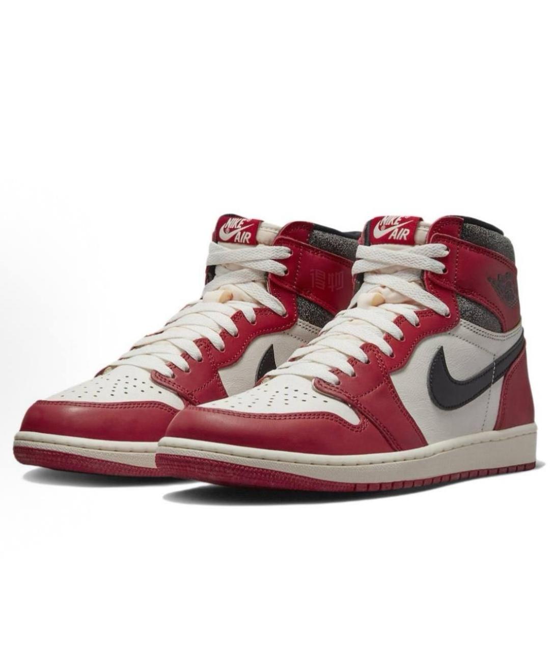 JORDAN Красные высокие кроссовки / кеды, фото 2