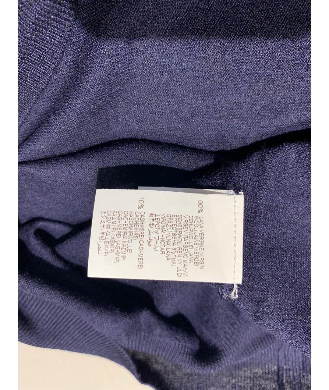 BRUNELLO CUCINELLI Темно-синий замшевый джемпер / свитер, фото 3