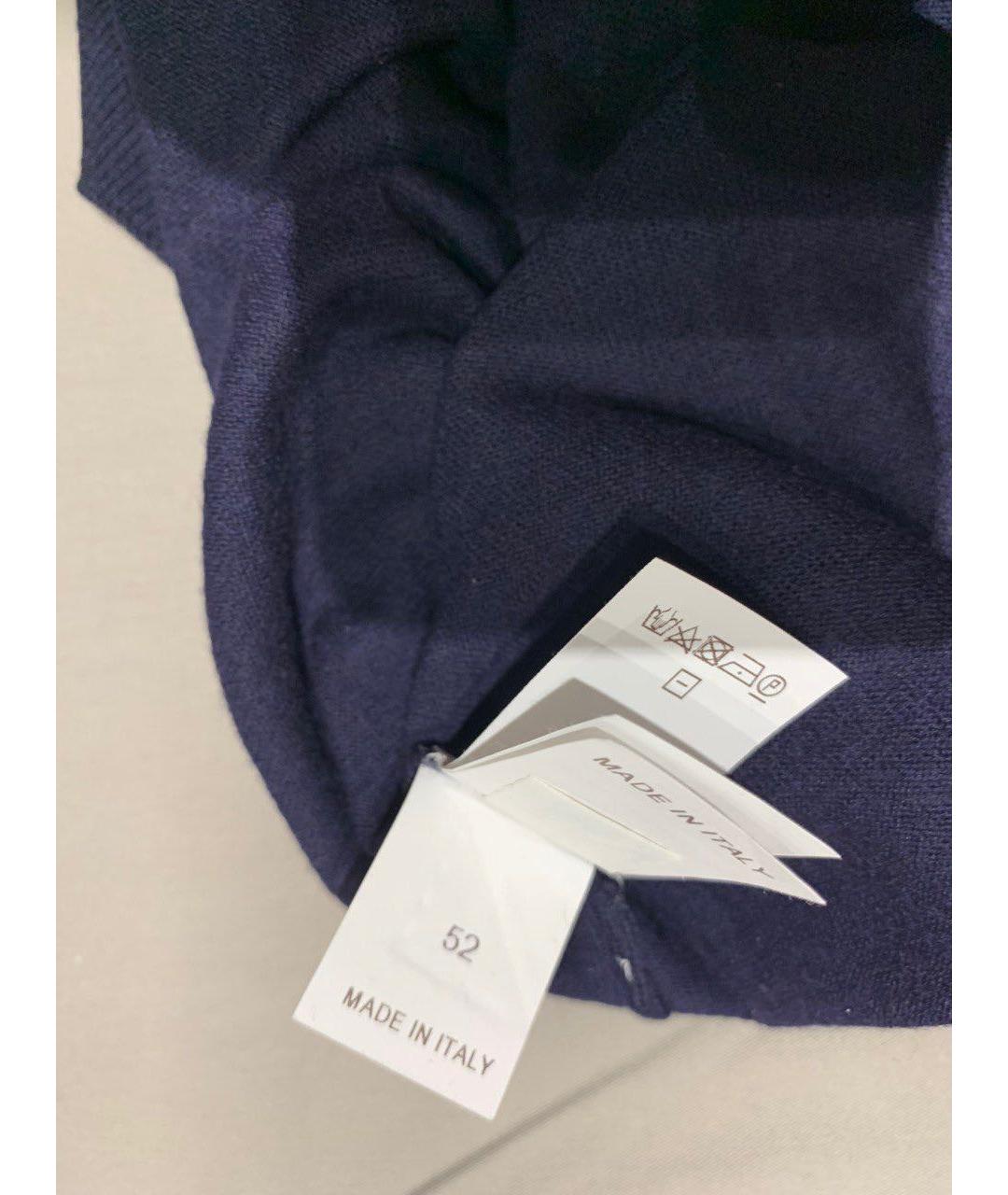 BRUNELLO CUCINELLI Темно-синий замшевый джемпер / свитер, фото 4