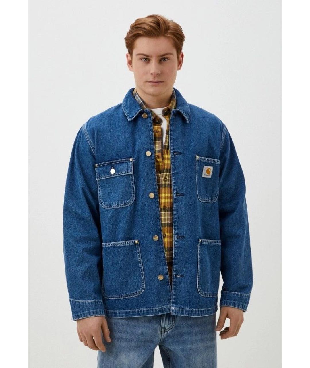 CARHARTT Темно-синяя деним куртка, фото 8