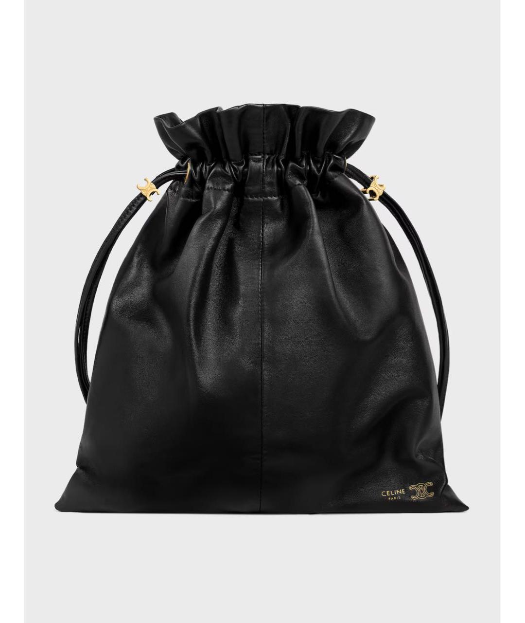 CELINE Черная кожаная сумка через плечо, фото 5