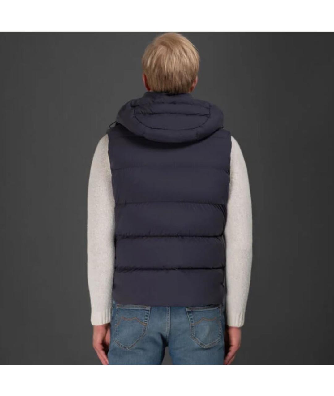 MOORER Темно-синий полиамидовый жилет, фото 2