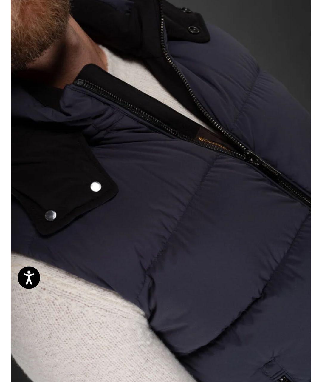 MOORER Темно-синий полиамидовый жилет, фото 3