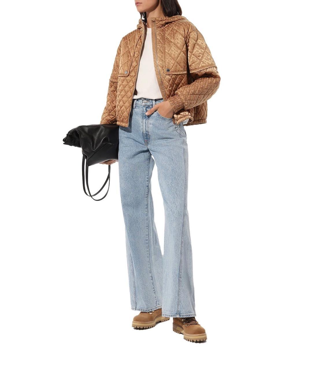 HUGO BOSS Золотая полиамидовая куртка, фото 5