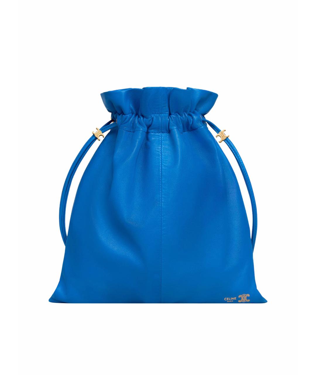 CELINE Синяя кожаная сумка через плечо, фото 1