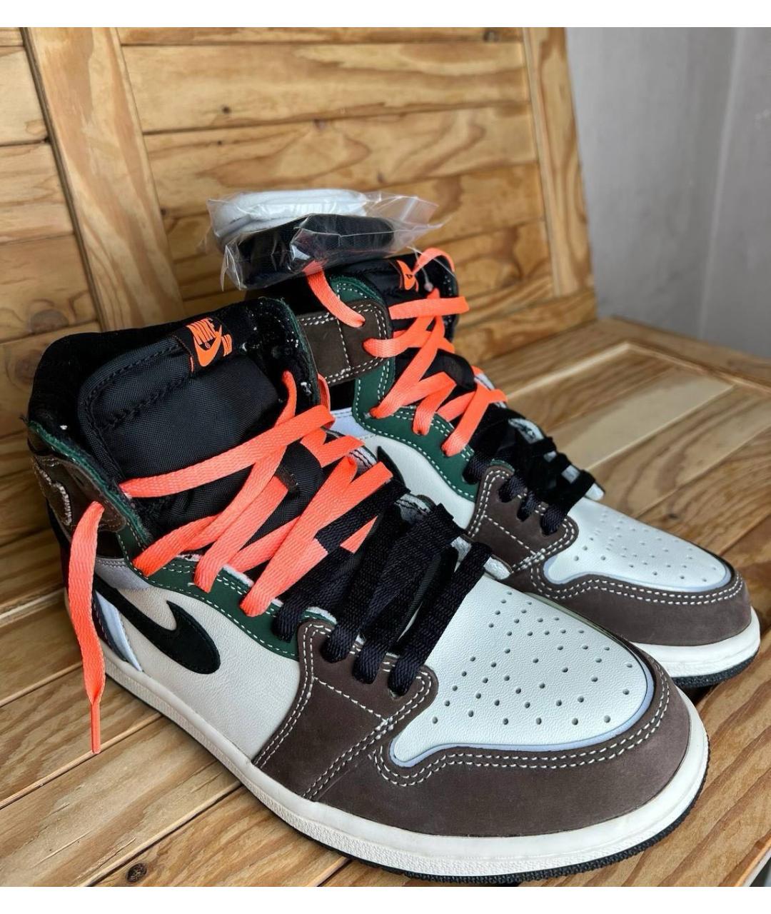 NIKE Коричневые высокие кроссовки / кеды, фото 5