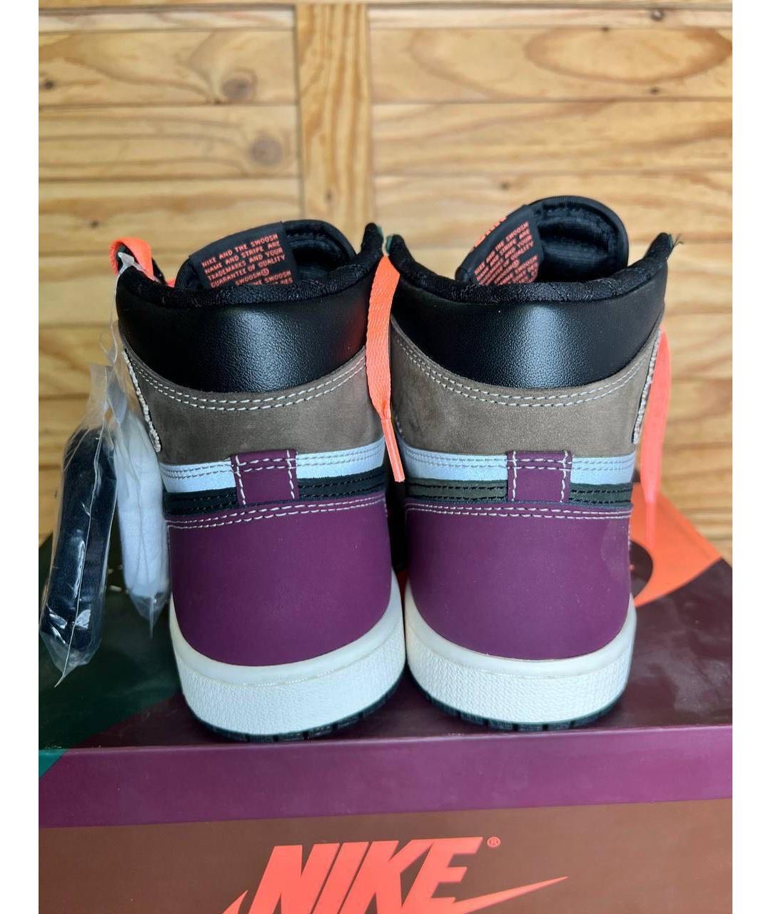 NIKE Коричневые высокие кроссовки / кеды, фото 7