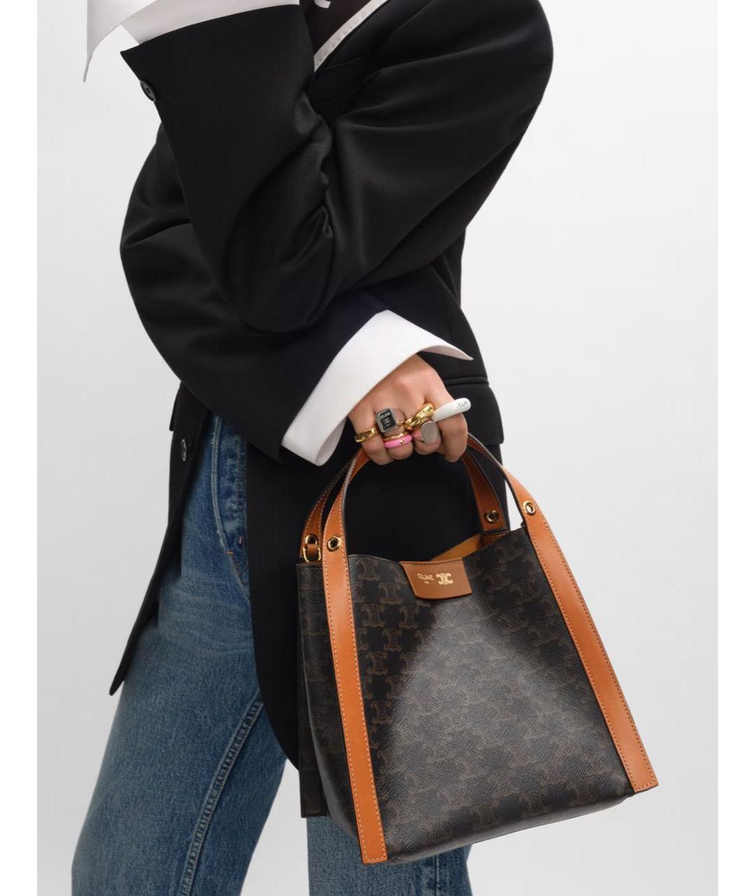 CELINE Коричневая сумка тоут, фото 3