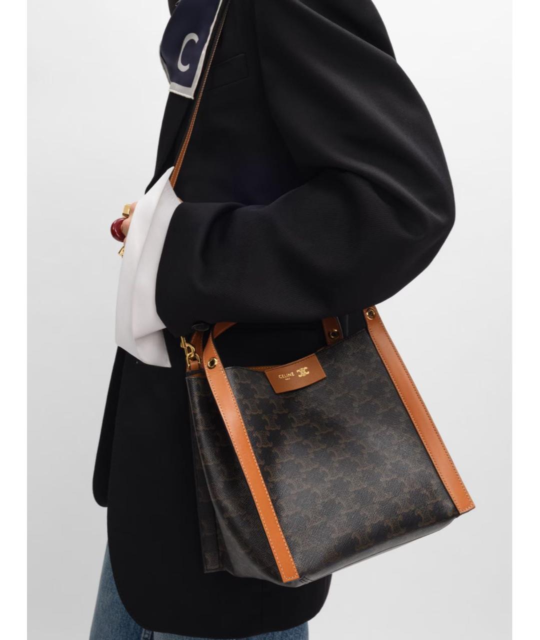 CELINE Коричневая сумка тоут, фото 2