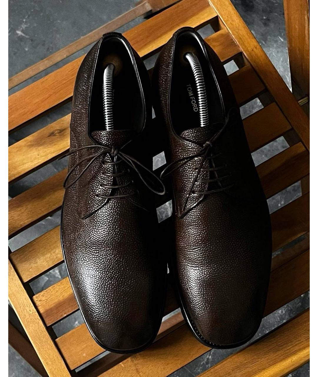 TOM FORD Коричневые кожаные туфли, фото 3