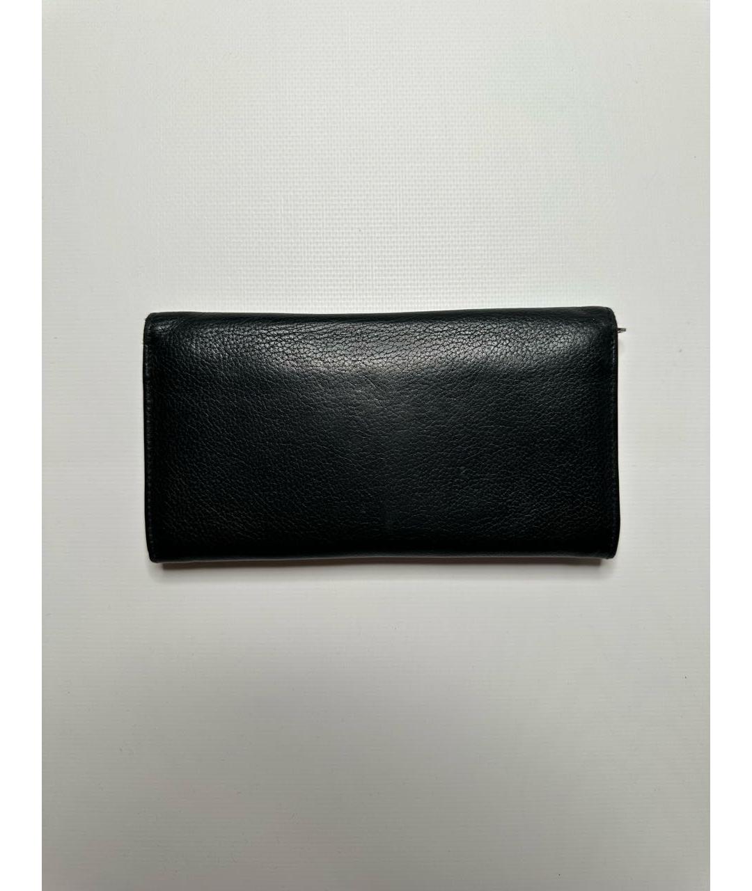 BALENCIAGA Черный кожаный кошелек, фото 2