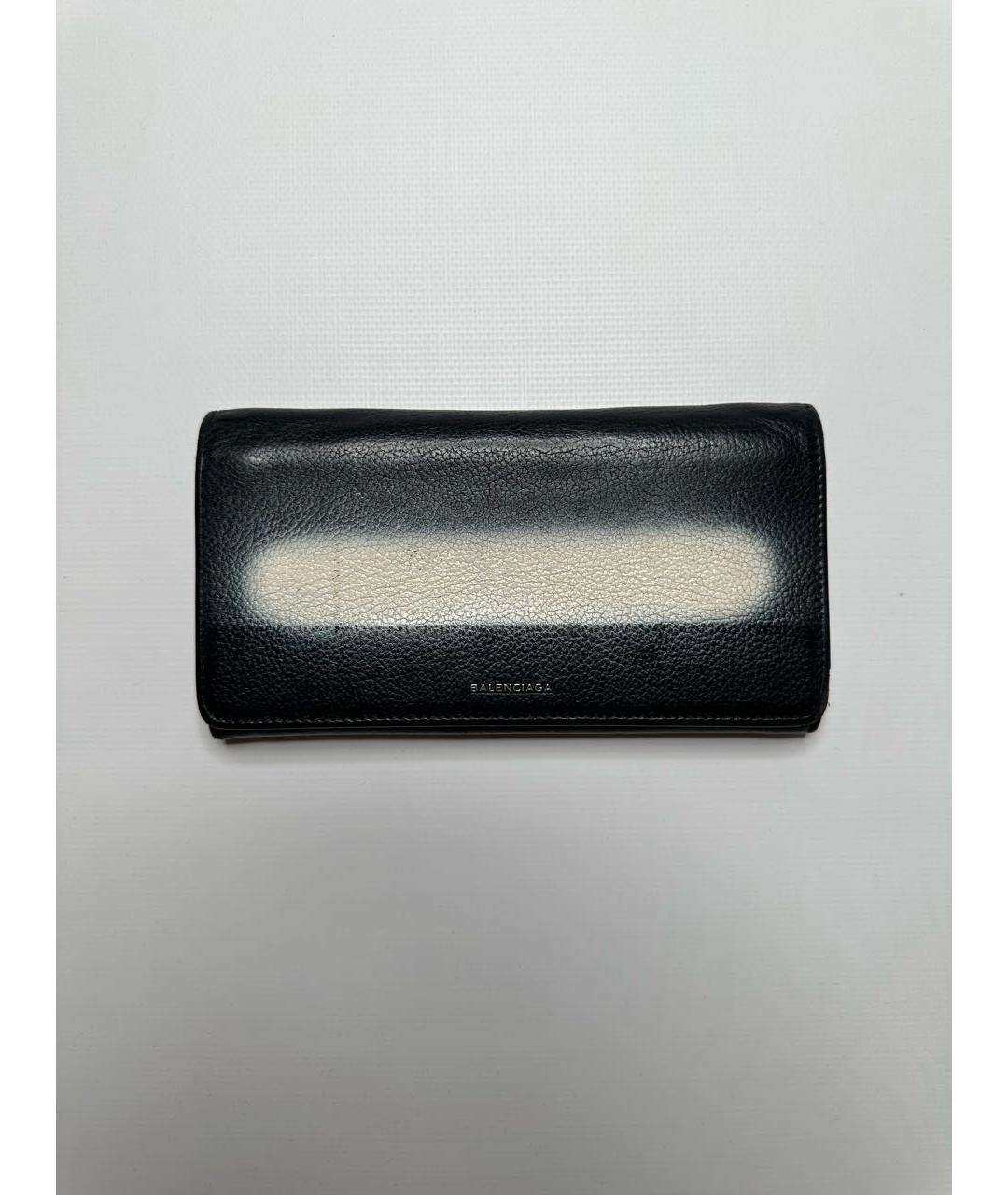 BALENCIAGA Черный кожаный кошелек, фото 6