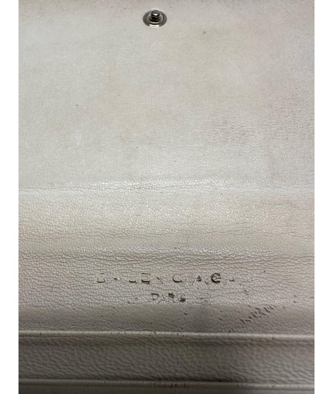 BALENCIAGA Черный кожаный кошелек, фото 4