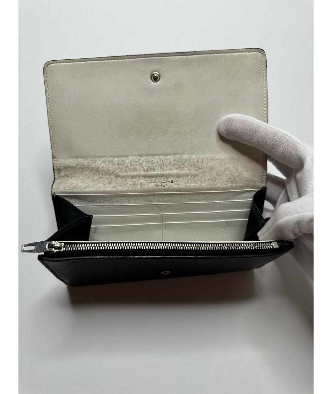 BALENCIAGA Черный кожаный кошелек, фото 3