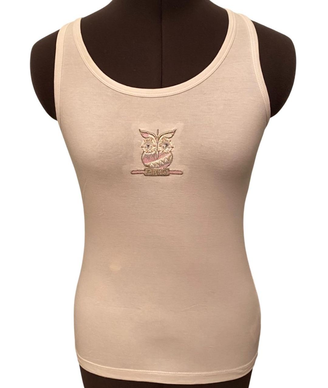 PINKO Белый хлопковый детская футболка / топ, фото 9