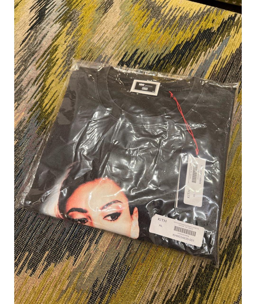 KITH Черная хлопковая футболка, фото 4