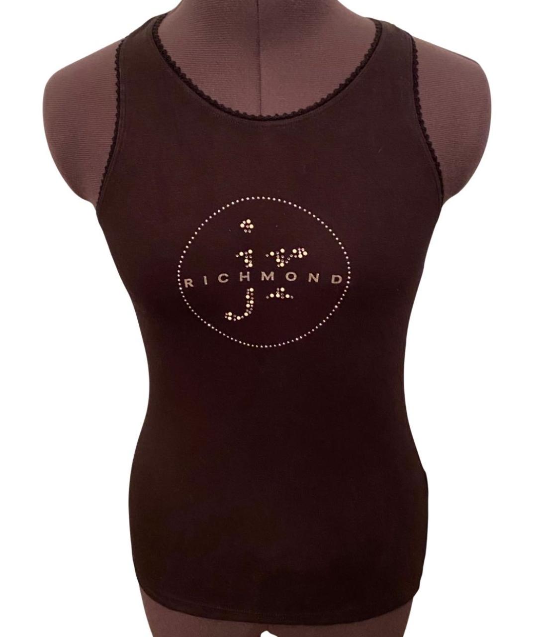 JOHN RICHMOND Черный хлопковый детская футболка / топ, фото 9