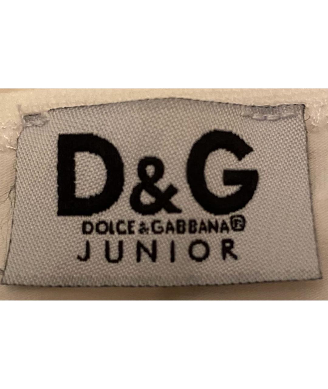 DOLCE & GABBANA KIDS Белый хлопковый детская футболка / топ, фото 7