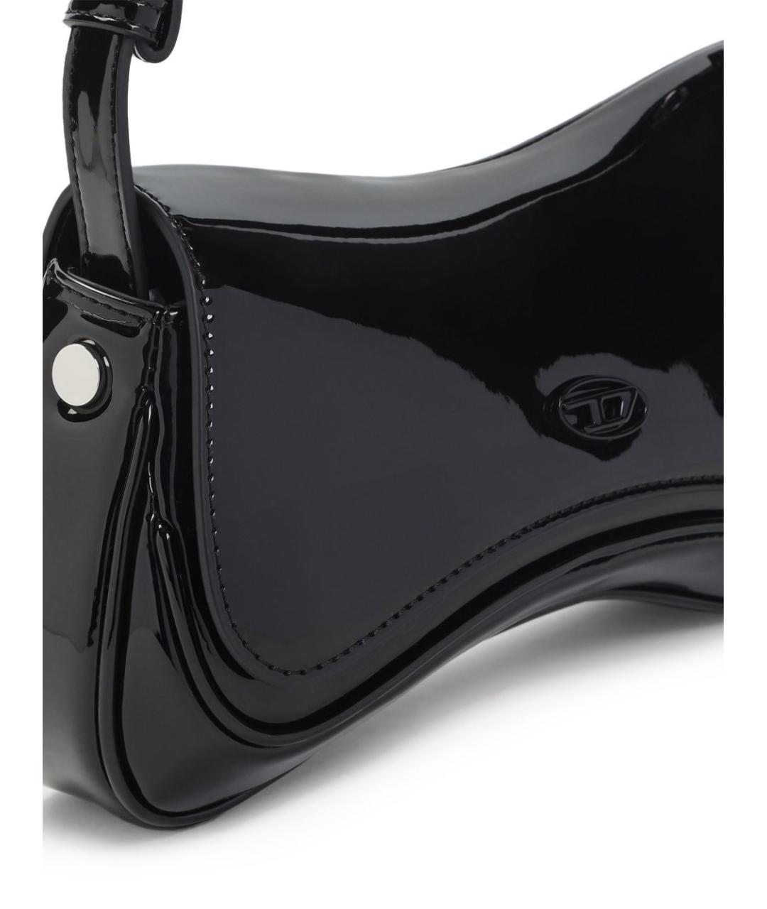 DIESEL Черная синтетическая сумка через плечо, фото 3