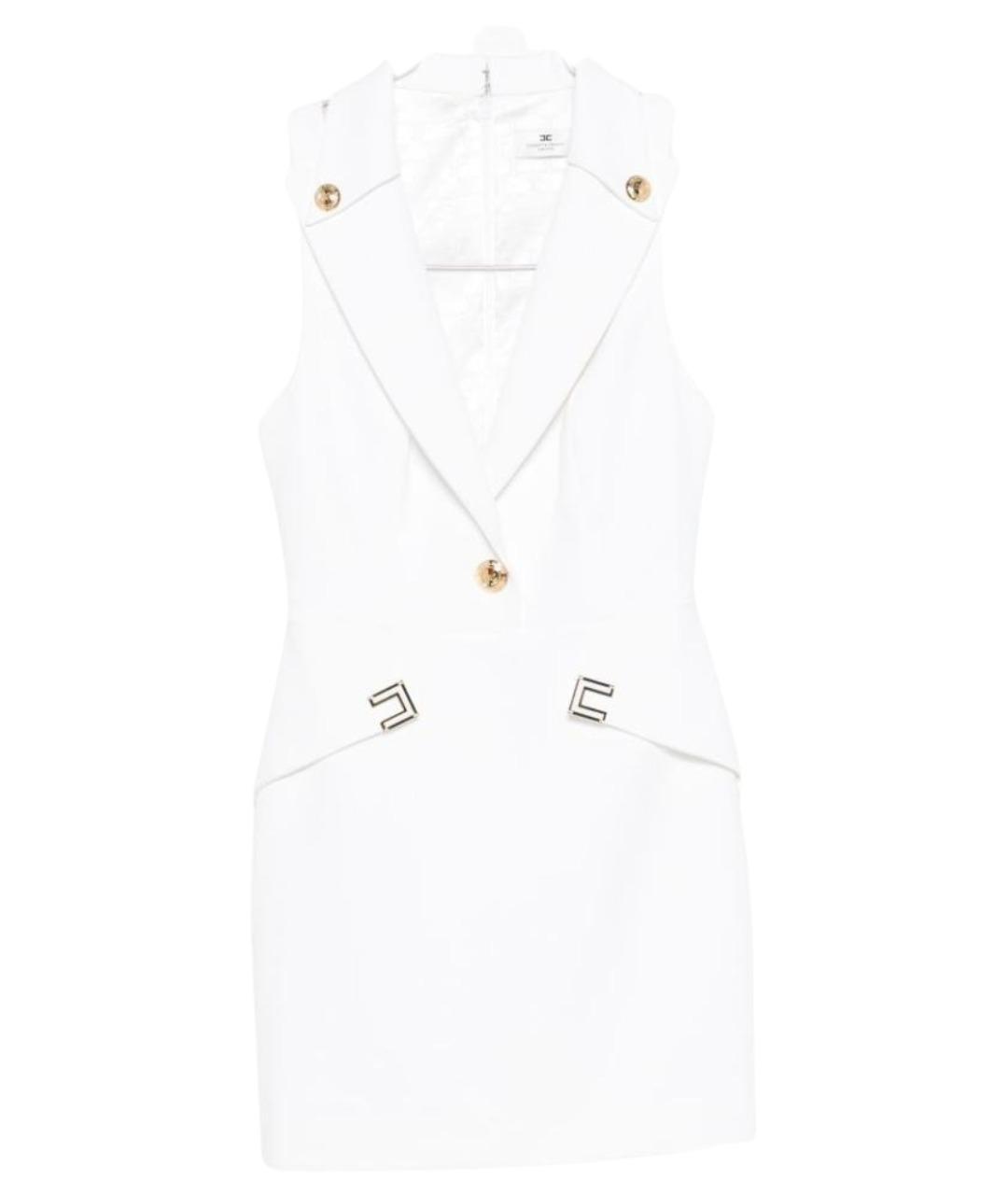 ELISABETTA FRANCHI Белое полиэстеровое повседневное платье, фото 1