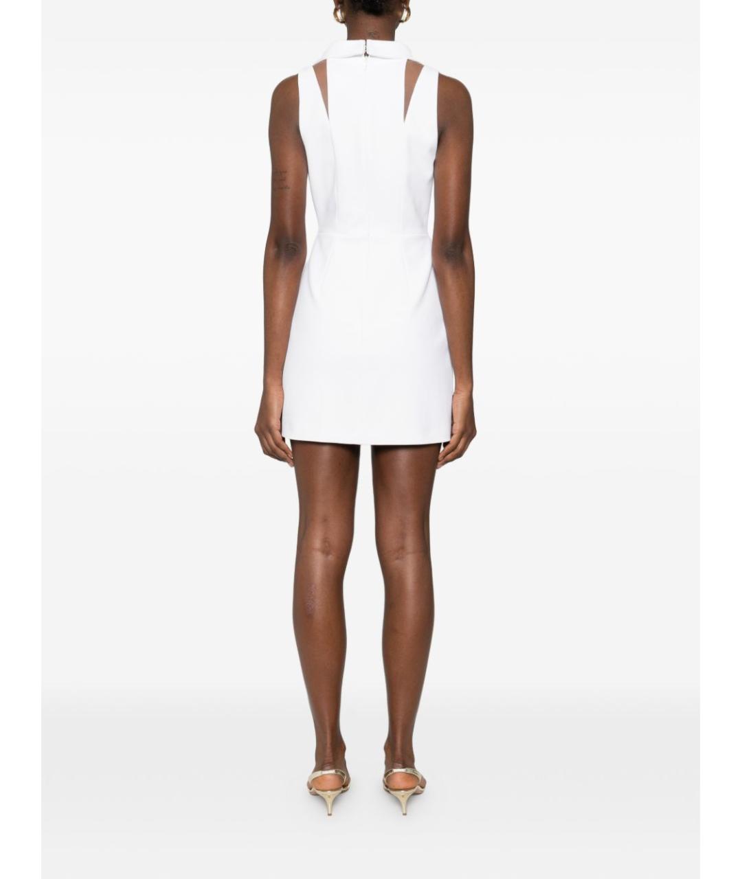 ELISABETTA FRANCHI Белое полиэстеровое повседневное платье, фото 3