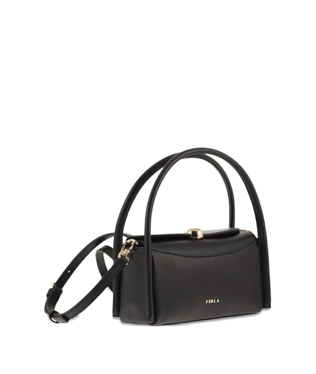 FURLA Черная кожаная сумка через плечо, фото 2