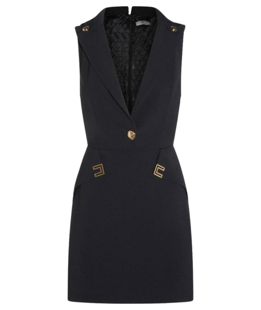 ELISABETTA FRANCHI Черное полиэстеровое повседневное платье, фото 1